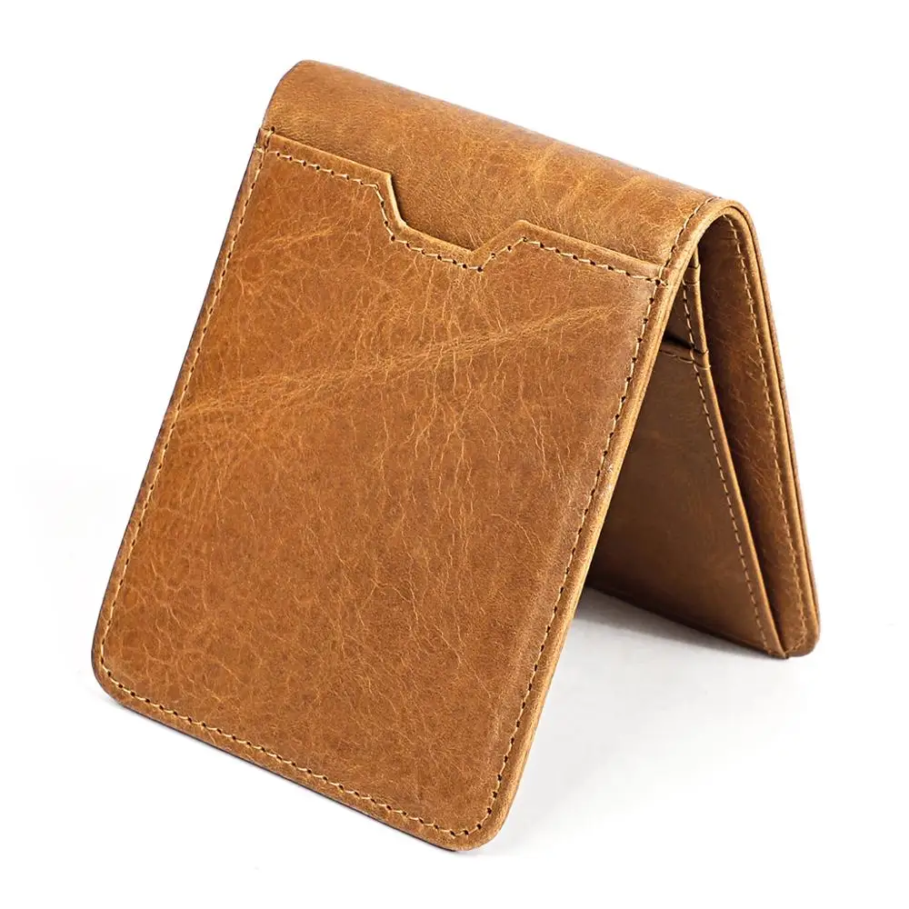 

Wallet Slim Luxury Genuine Leather Mini Unisex Small Cute Thin RFID Front Pocket Men Short Credit Card Women Purse Wallet
