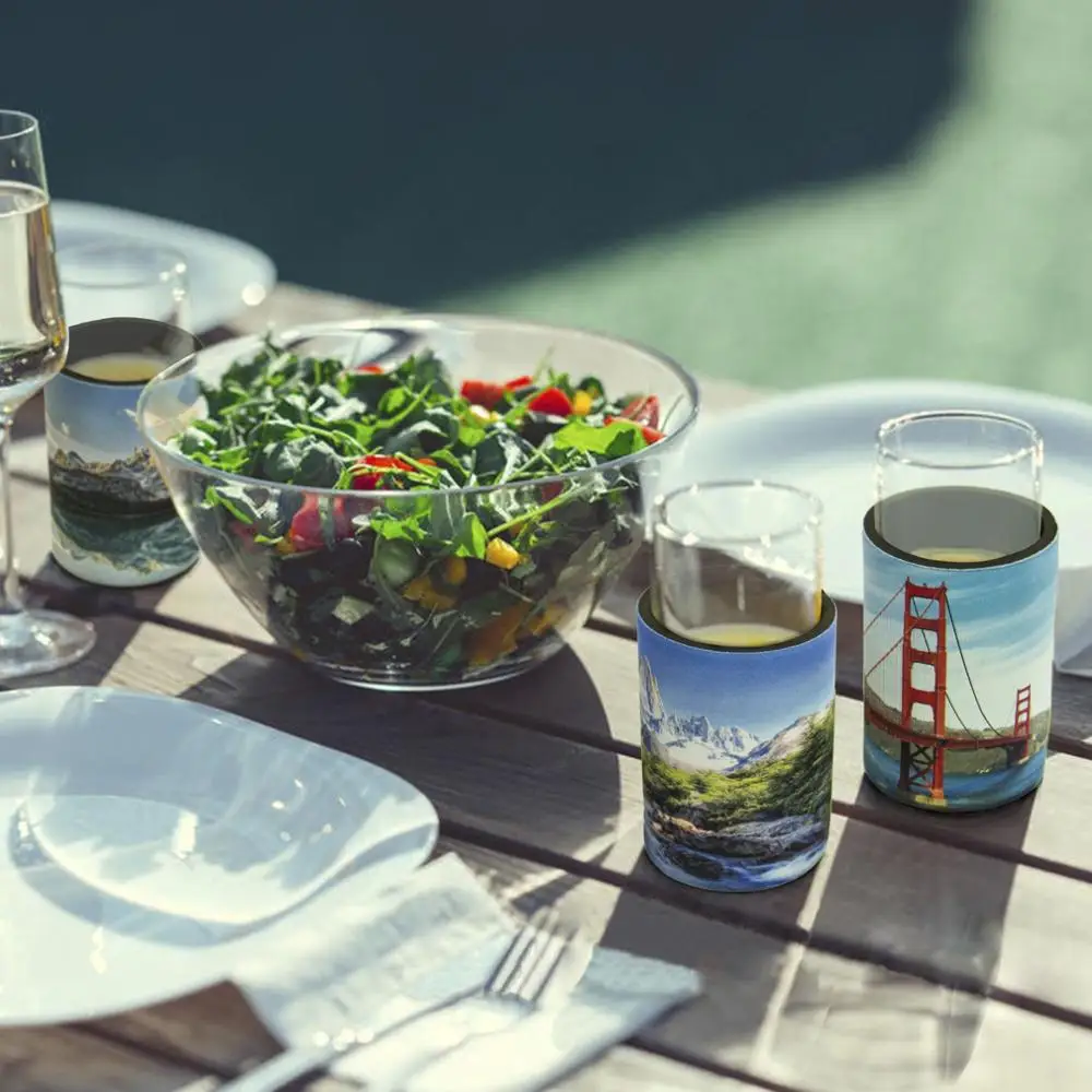 Бутылка koozie, держатель банки пива для свадьбы и вечерние украшения, как вечерние подарки, день рождения свадьбы пикника Посуда