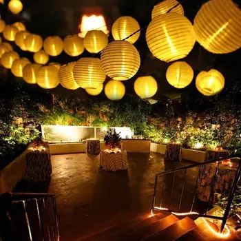

Solar Lantern String Lights, 20LED/ 30LED Waterproof Solar Garden Lantern Solar LED String Lights Fairy Light with Fabric