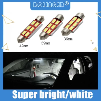 

5730 6SMD C5W LED Canbus Festoon Dome Lamp Car License Plate Light Auto Bulbs Car Ligths 36/39/42mm Styling Light