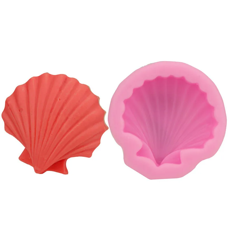 3D Sea Shell Silicone Molds for Soap Chocolate Form Fondant Soap Moulds Cake Decorating Handmade Soap Making