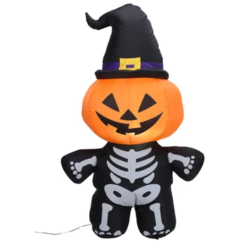 

2020 Halloween Terrifying Little Pumpkin Head Ghost Inflatable Model Movable Props Party Decor Ghost Halloween Party Supplies