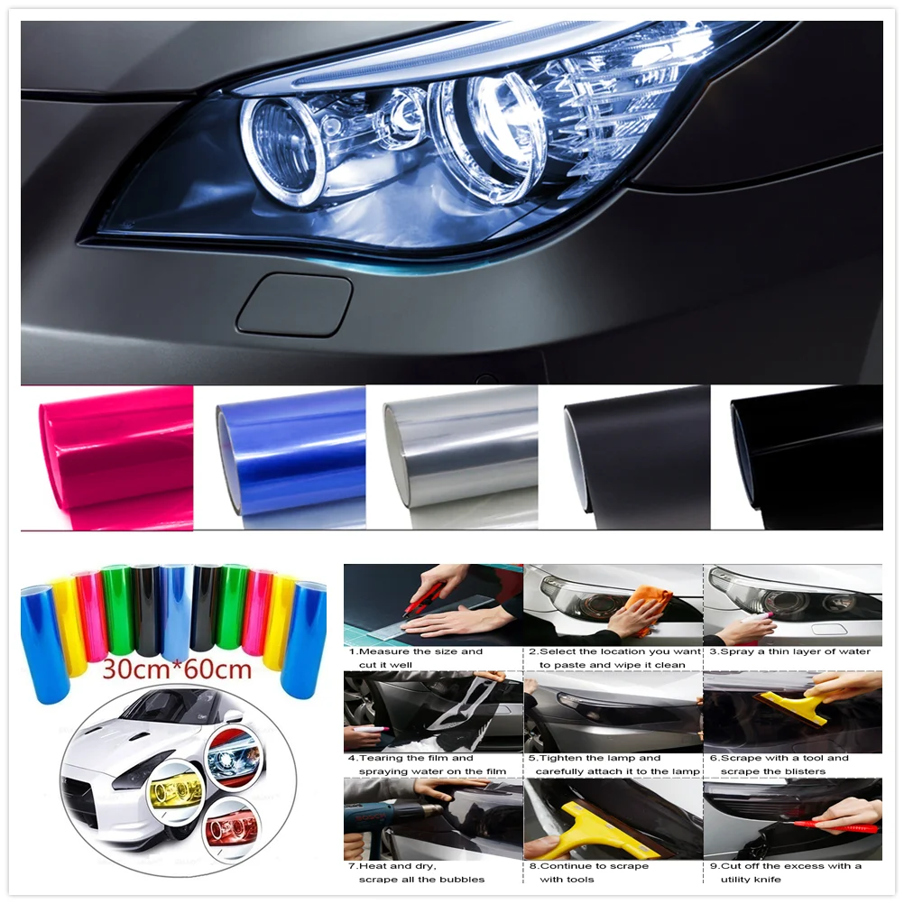 Car HeadLight Light Decor Vinyl Film Sticker Decal for Mitsubishi ASX Endeavor Expo Galant Grandis Lancer Mirage Montero | Автомобили и