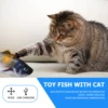 Electric Floppy Fish Cat Toy USB Rechargeable Realistic Flopping Cat Fish That Moves Wiggle Catnip Kicker Fish Pet Products 3