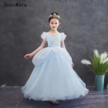 

Lace A-Line Flower Girls Dresses For Wedding First Communion Dresses Party Prom Princess Gown Pageant Dresses