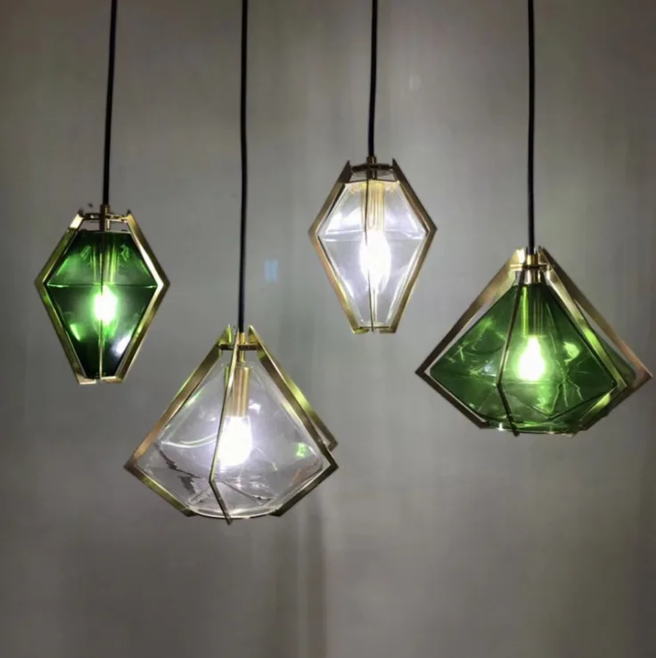Люстра Гальваника алмаз ресторан droplight постмодерн характер искусство дизайнер лампы и фонари геометрии
