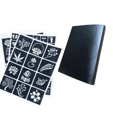 312 картина Полуперманентная маленькая татуировка полый шаблон английская Татуировка узор индийская тату хной пасты струйной