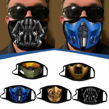 

Fashion Reusable Funny Print Mask Health Cycling Protect-dust Cotton Mouth Face Mask Respirator Women Men Multiple Protection