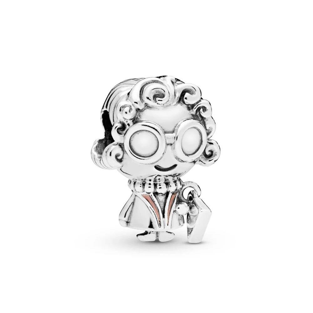 Suplush, 925 пробы, серебряный шарм, вдохновленный природой, шарм, бабочка, цветок, бисер, подходит для бренда, очаровательный серебряный браслет 925 происхождения - Цвет: PSMB1377