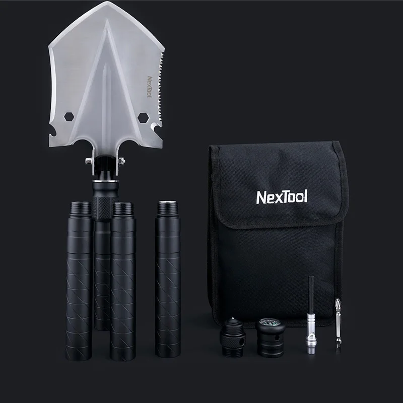 Xiaomi Nextool многофункциональная лопата для путешествий с самолетом, инструмент для путешествий, гаечный ключ, отвертка для кемпинга, складной умный дом - Цвет: Черный