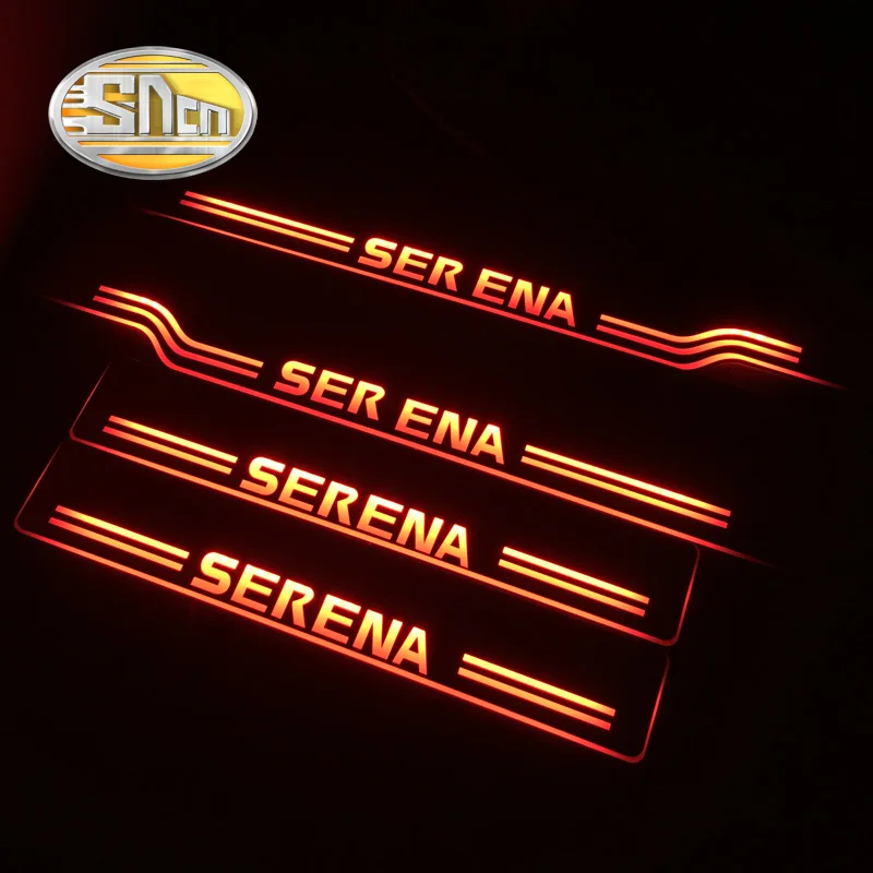 SNCN Автомобильный светодиодный дверной порог для Nissan Serena ультратонкая акриловая