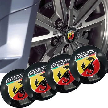 

4pcs 56.5mm Black Car Wheel Center Hub Cap Scorpion Badge Logo Emblem Wheel Stickers Styling For Fiat Abarth 500 Grande Punto