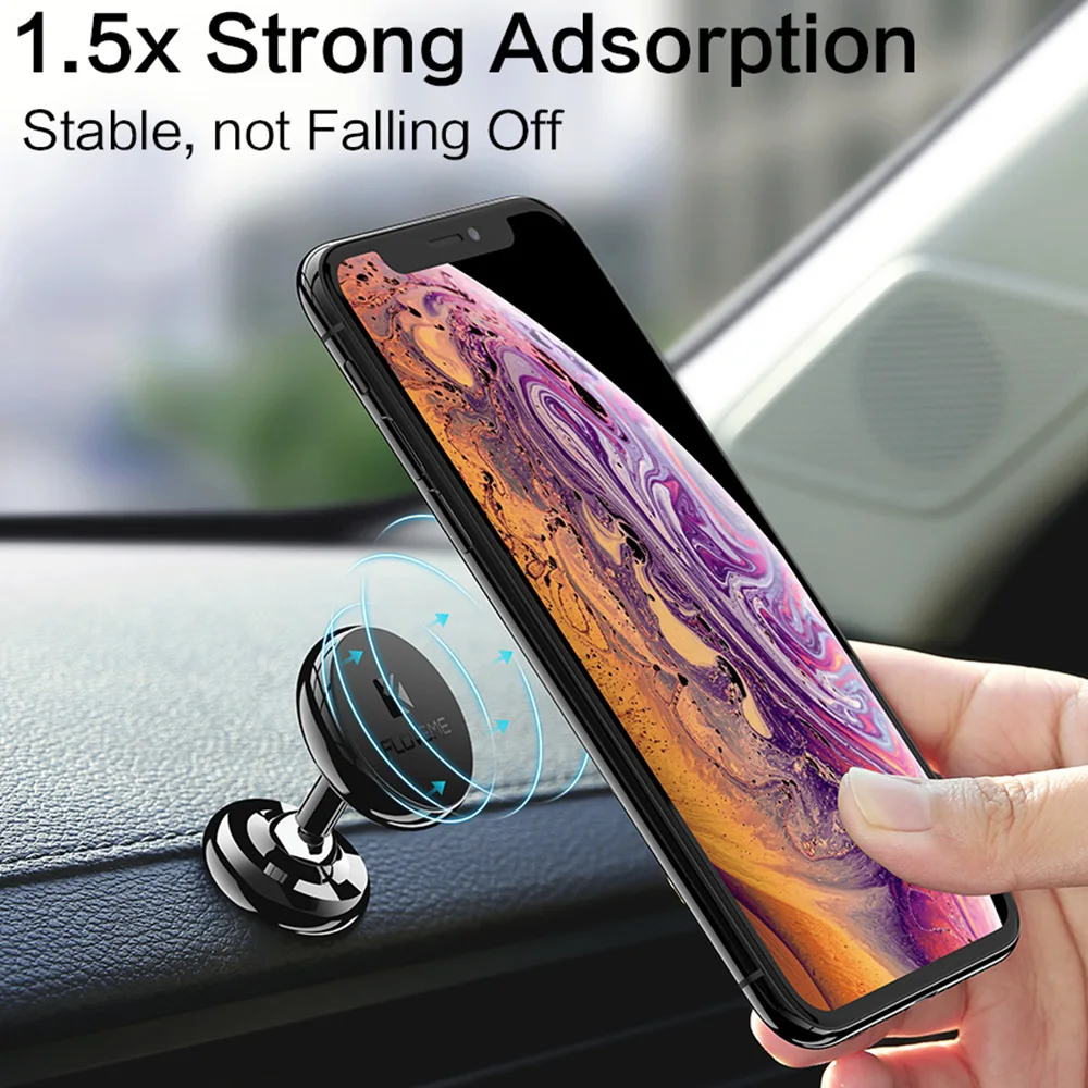  Floveme Magnetische Auto Halter Für Handy Im Auto 360 Rotation Dashboard Ständer Montieren Auto Sta