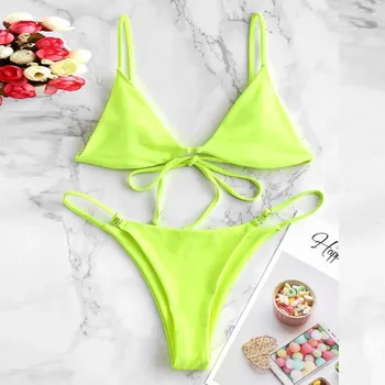 

Casual Female's Underwear Panties Sets Two Piece Bathing Suit Underwear Bra Suit High Quality Women's Solid Pure Color Intimate