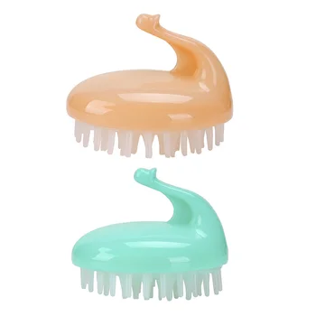 

Health Care Massage Hair Brush Soft Silicone Shampoo Scalp Shower Body Washing Hair Brush Comb
