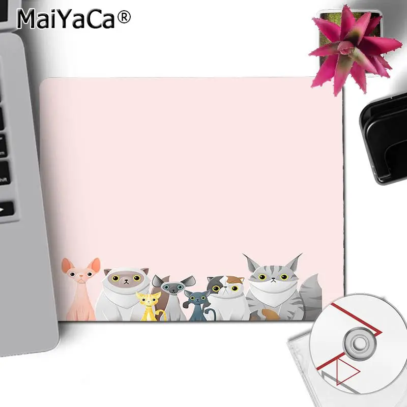 MaiYaCa Новое поступление милые Мультяшные Животные Собака Кошка компьютерные игровые коврики для мыши простой дизайн скоростной коврик для игровой оптической мыши