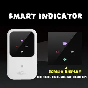 

4G LTE USB Interface Mobile Router Strong Signal Hotspot Portable Modem LED Indicator Travel Wireless WiFi Battery Powered Home