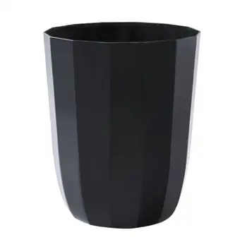 

1pc Household Trash Can Open Trash Basket Plastic Basket Waste Bins for Bathroom Bedroom Kitchen (Black)