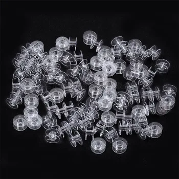 

30/50 pcs Dia 2 CM Sewing Machines Bobbins Multifunction Empty Bobbin Clear Plastic Spools Household Clothes Sewing Supplies