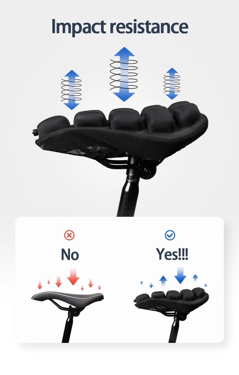 Housse de Selle de Vélo, RIXOW Silicone Coussin de Selle de Vélo en Gel et Confortable pour VTT