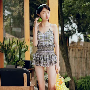 

Swimsuit Female Separate Woman Bathing Suits For Women Surfing One Piece Cover Leaf Girl Hot Print Polyester Sierra Surfer Surf