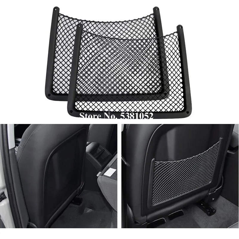 For Audi A4 Q3 A3 A6 Q5 Q7 Accessories Abs Nylon Car Seat Back Net Bag Storage Bag Storage Box Car Styling Accessories