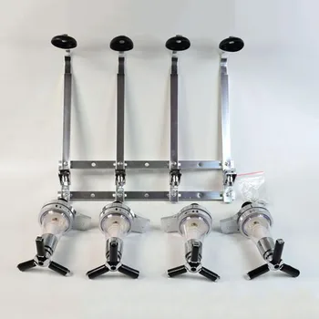 

4 Spring-Loaded Home Tools Beer Racks Bar Bottle Holder Wall Mounted Party Station Drinking Pourer Space Saving Wine Dispenser