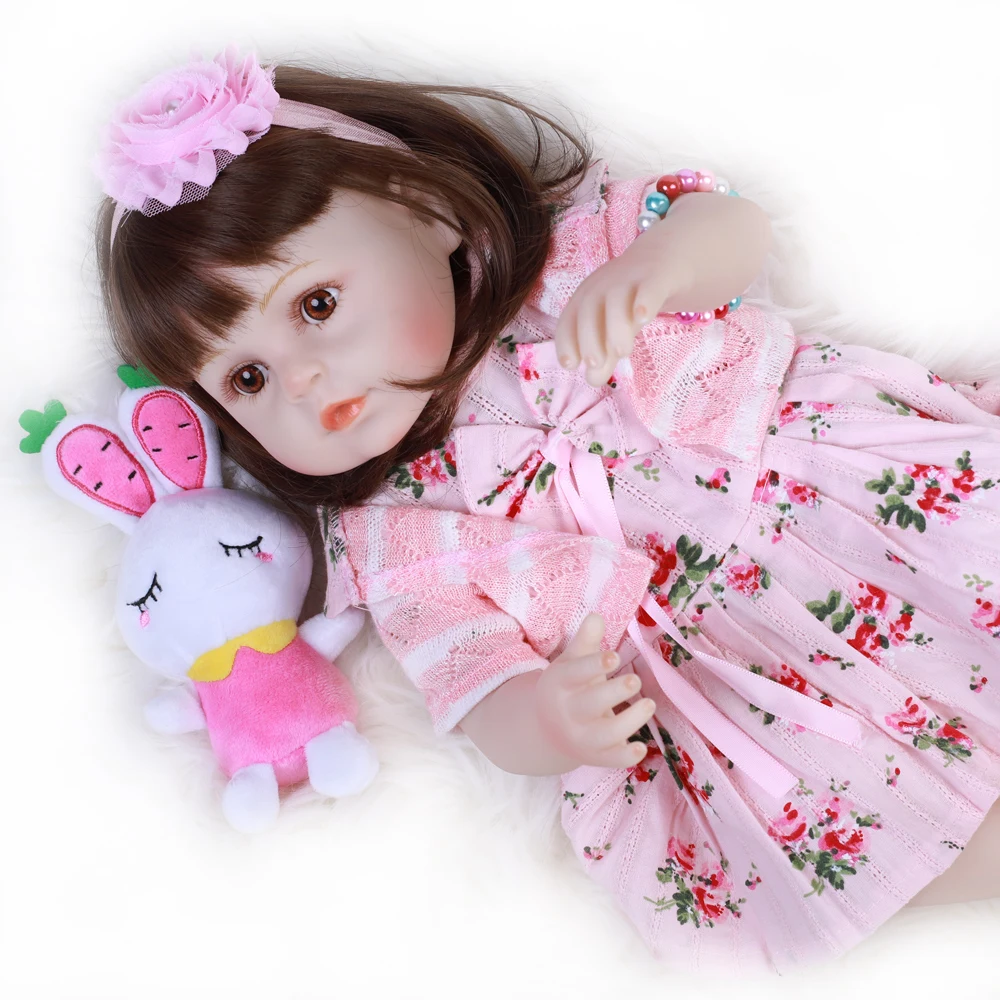 1" 48 см Bebe Reborn Мягкие силиконовые реалистичные детские гладкие виниловые куклы для малышей, игрушки для детей, игрушки для волос на все тело, куклы
