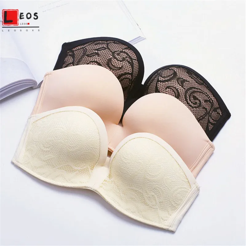 Women Strapless Sexy Bra Invisible Lingerie Push Up Wireless Bras