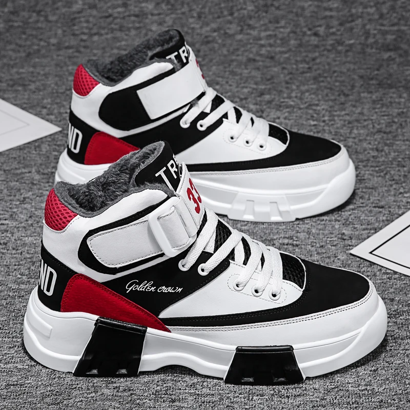 Najtaniej Trend mężczyźni buty zimowe męskie buty ciepłe kostki Botas Hombre dla mężczyzn dorywczo Plus aksamitna moda pluszowe zimowe trampki męskie buty