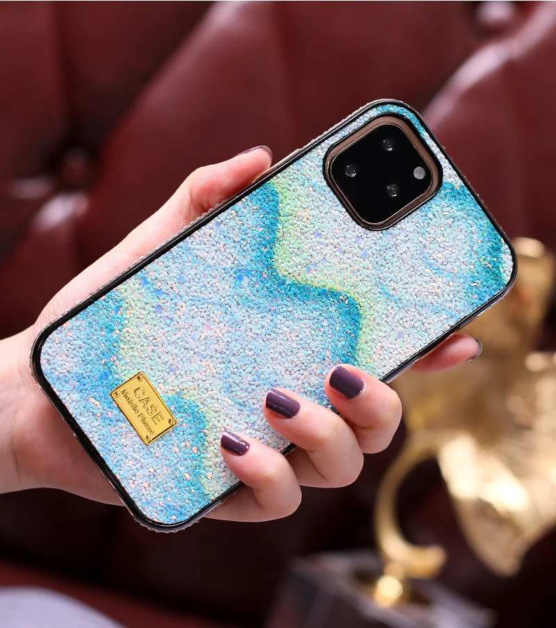 10pcs Glitter Bling Rainbow Rhinestone CellPhone