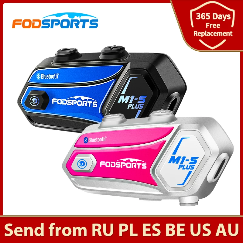 Гарнитура для мотоциклетного шлема Fodsports M1-S Plus bluetooth-гарнитура с FM-плеером 8