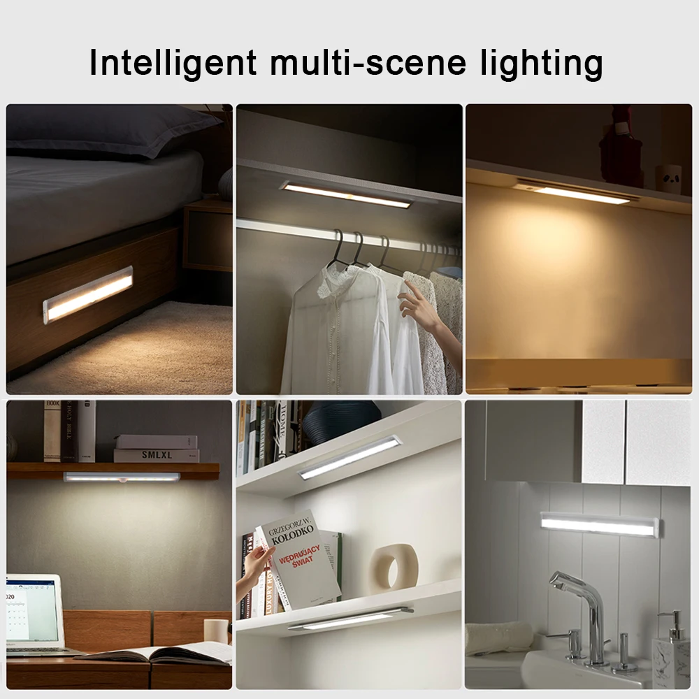 10 LED PIR 모션 센서 무선 LED 야간 조명 계단 옷장 통로 장식 야간 램프에 대 한 캐비닛 조명 아래 LED
