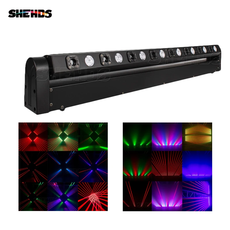 Лазер с движущейся головкой SHEHS 8 глаз RGB + луч света контроллером хорошо подходит