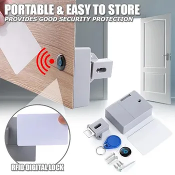 

2020 Safety Induction RFID DIY Hidden Safety Digital Smart Cabinet Wardrobe Drawer Lock 8.6x6.3x2.9 cm Dropshipping #1935