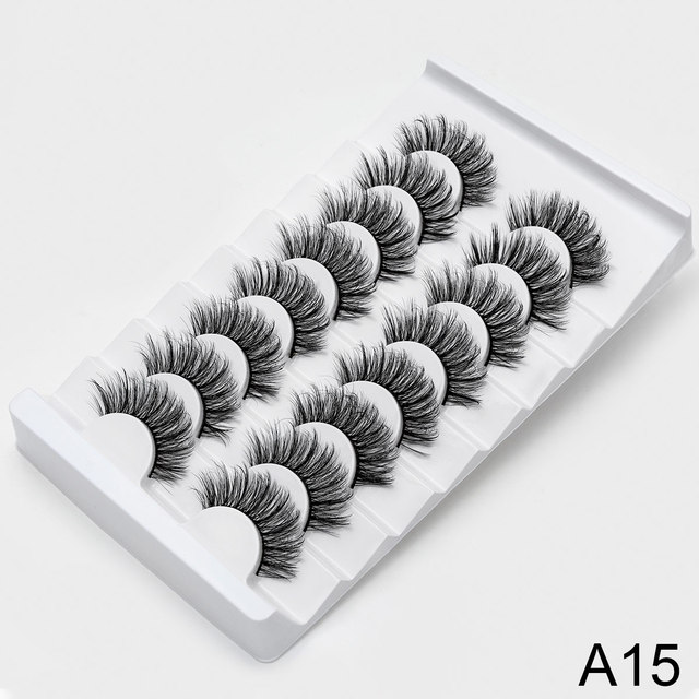 3D Faux Mink Lashes Natural False Eyelashes Dramatic Volume Fake Lashes Makeup Eyelash Extension Silk Eyelashes