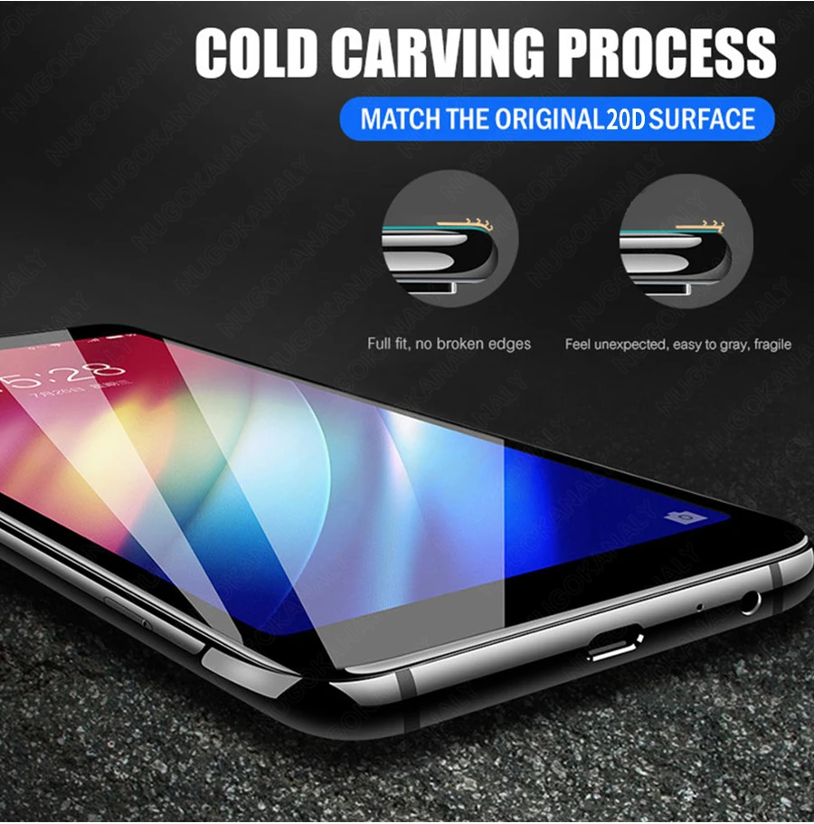20D Full Glue Cover Tempered Glass For Samsung Galaxy A50 A10 A20 A20e A30 A40 A70 A10S A20S A30S A50S Screen Protector Film
