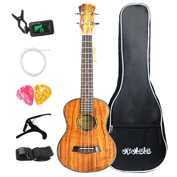 

Concert Ukulele Set 23 Inch Acacia Ukelele 4 String Small Mini 23 inch Guitar with Bag for Beginner