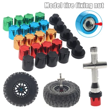 

RC Car Wheel Rims Center Nut Fixing Kit Decoration Tool for 1/10 RC Crawler BM88