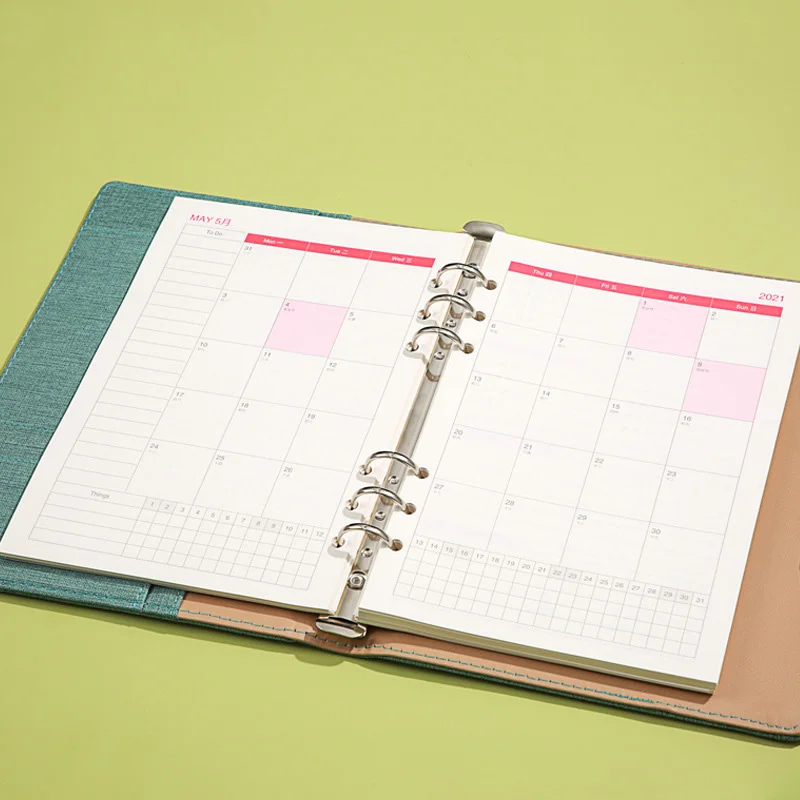

Agenda 2021 Planner Organizer A5 Diary Core Spiral Inner Notebook and Journal Weekly Notepad Accessories Daily Plan Note Book