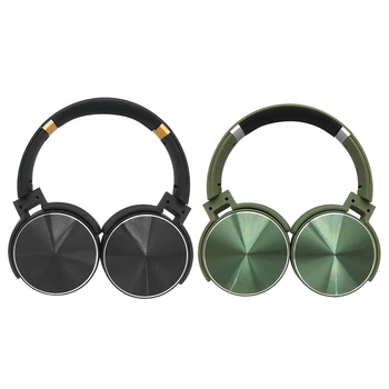 

Head-Mounted Wireless Bluetooth Headset 5.0 Insertable TF Card Metal