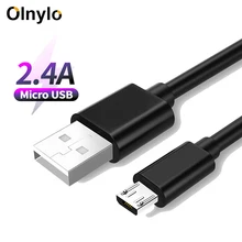 Micro USB Cable 2.4A Fast Charging USB Data Cable Mobile Phone Charging Cables for Samsung S7 S6 Huawei HTC Android Tablet Cord