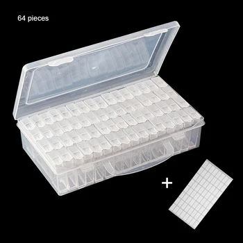 

64pcs Diamond Painting Accessories Tool Diamond Painting Full Accessories Plastic Storage Box jewelry Drill Storage Box