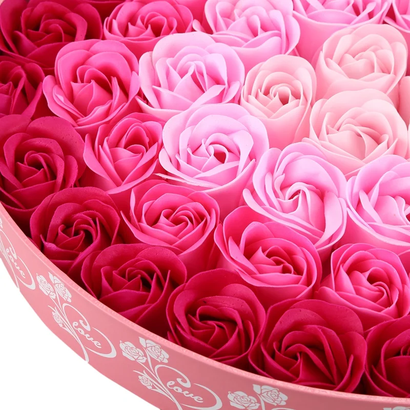 Домашний декор для ванной комнаты, ароматизированное мыло в форме цветка, лепестки роз на День святого Валентина, декоративные цветы, 100 шт = 1 Набор