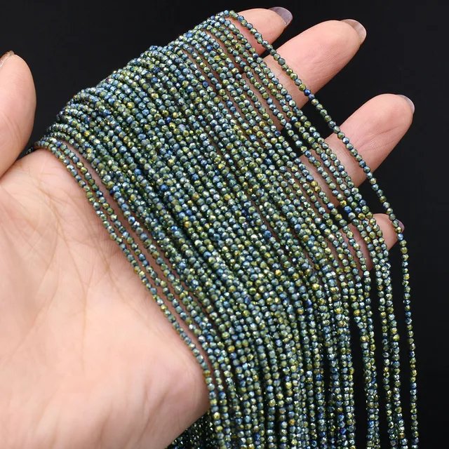 Natural Stone Shiny Quartzs Beads Small Faceted Spinel Bead for Jewelry Making Diy Necklace Bracelet Accessories 14inch I