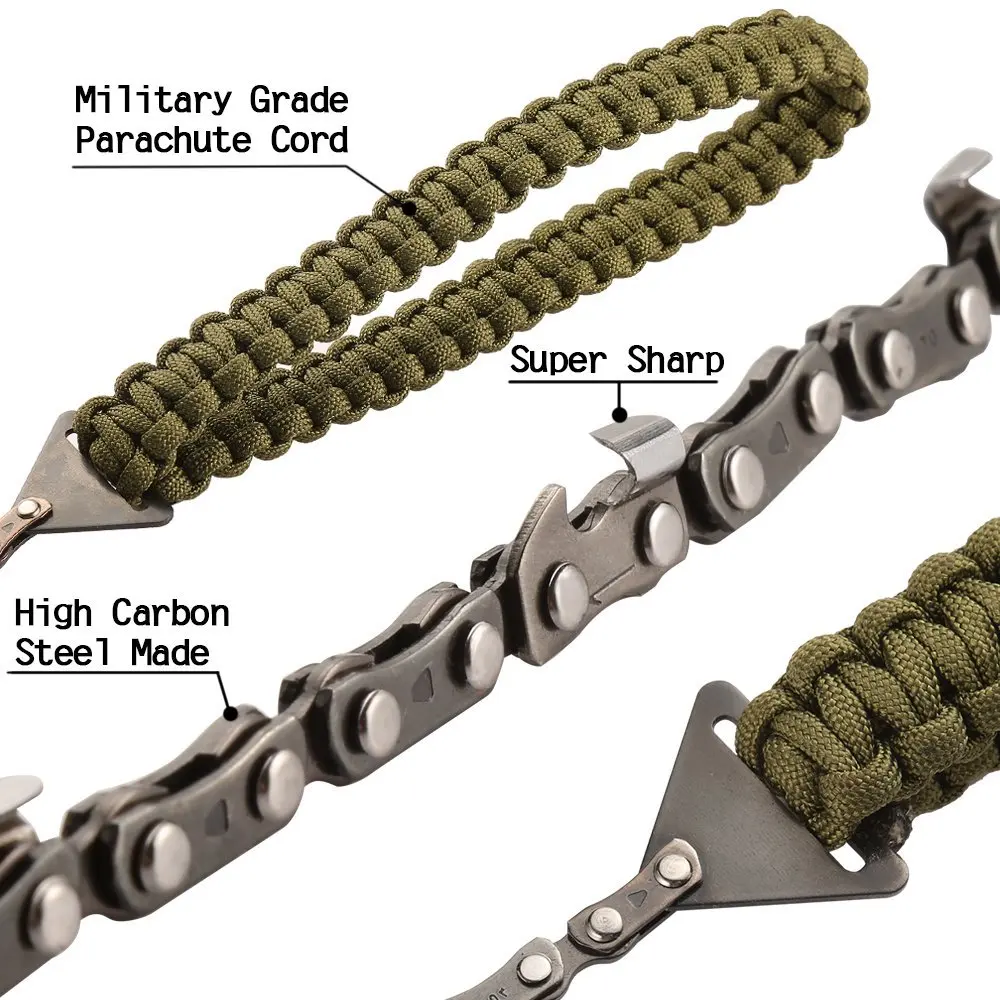 

New Outdoor Camping Survival Umbrella Rope Pocket Hand Saws Umbrella Rope Braiding 11 Teeth High Branch Chain Saw Camping Saw