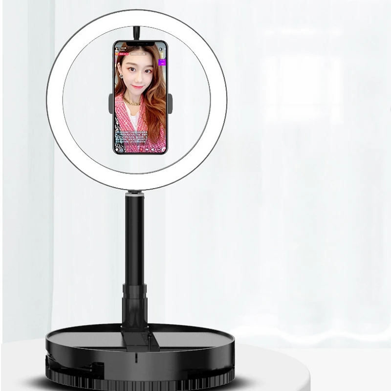 

1.6m Telescopic Stand LED Selfie Ring Light Photography Photo Studio irror Light For Makeup Dimmable Selfie Beauty Fill Lamp