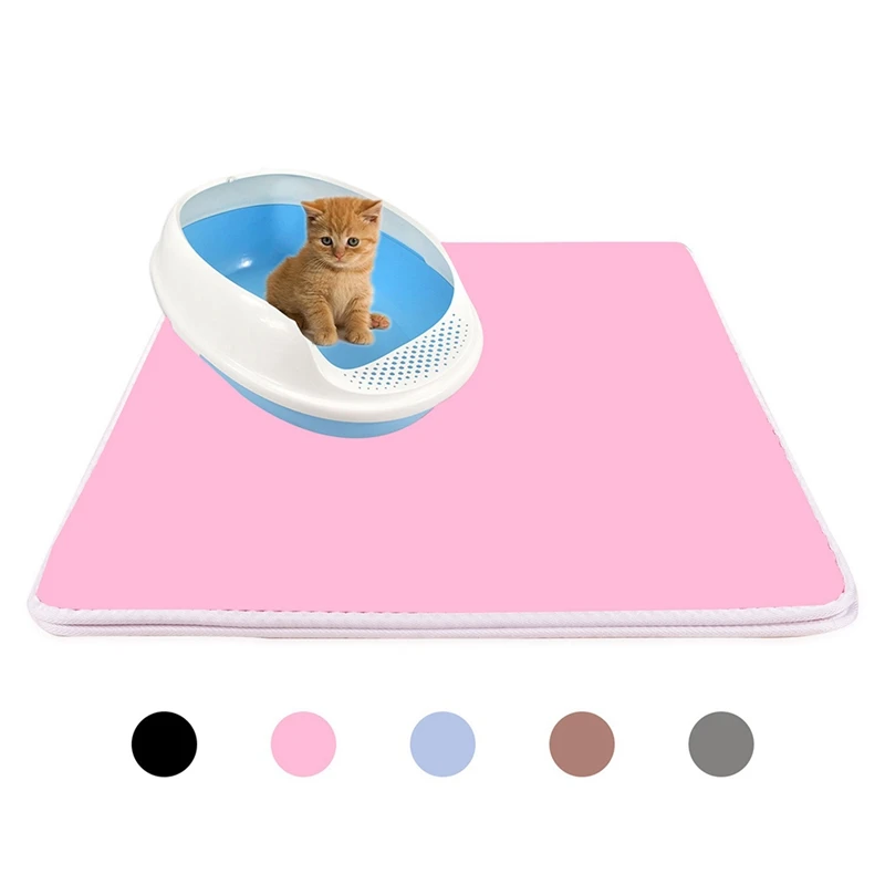 5 Color S/L Pet Cat Litter Mat EVA Double-Layer Cat Litter Trapper Mats with Waterproof Bottom Non-slip Pet Litter Cat Mat Layer
