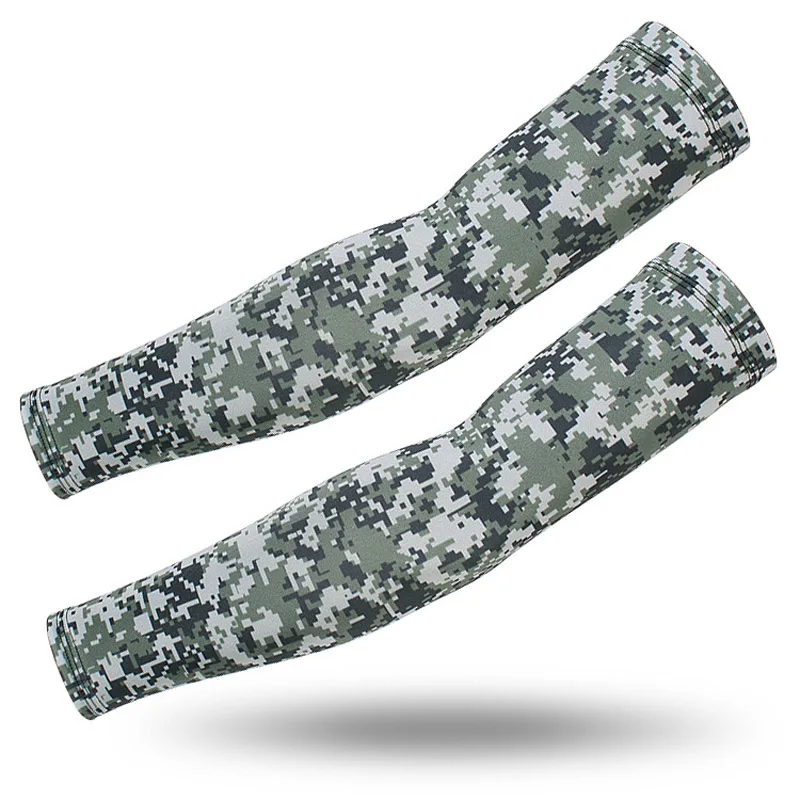 1 Pair Camouflage Arm Warmers Sun Uv Protection Arm Sleeves For Cycling Sports Bicycle Sunscreen Fishing Camping Arm Covers - Цвет: 09