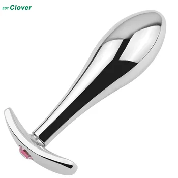 Metal Anal Massager Steel Erotic Sex anal Toys For Women/Men Anal Plug Size  C242 1